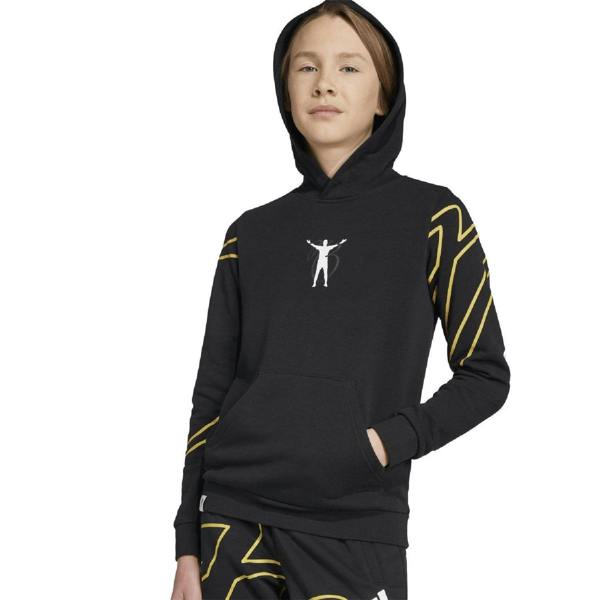 Adidas Boys Jude Bellingham French Terry Drawstring Hoodie - Black - 
