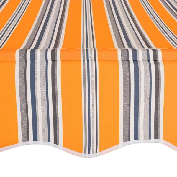 Berkfield Manual Retractable Awning 150 cm Yellow and Blue Stripes