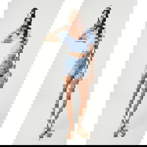 Pink Vanilla Polka Dot Puff Sleeve Top