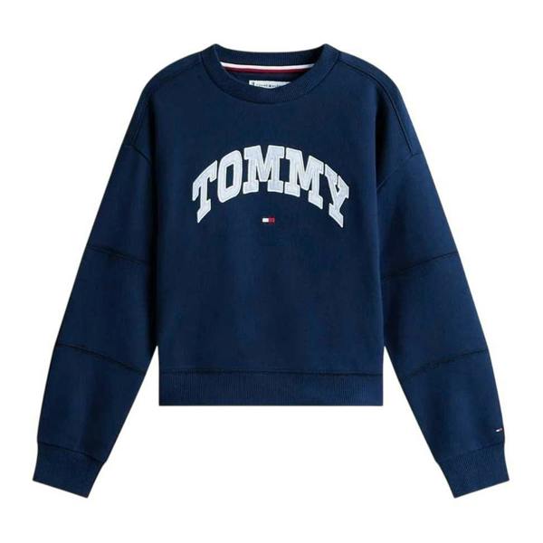Tommy Hilfiger Childrens/Kids Varsity Cotton Blend Crew Neck Sweatshirt - Night Navy - 
