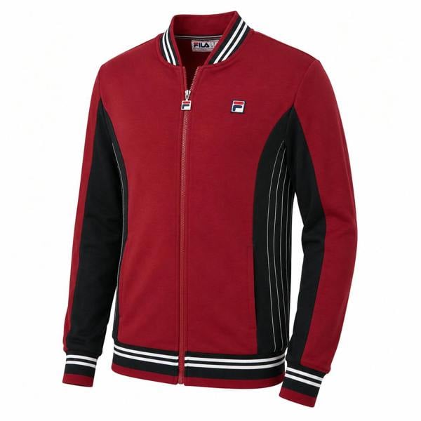 Fila Settanta Baseball Track Top Jacket Sun Dried Tomato/Black/White
