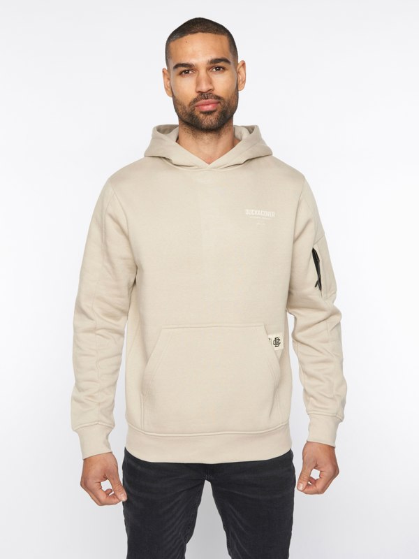 Duck and Cover Lewys Hoodie - Stone