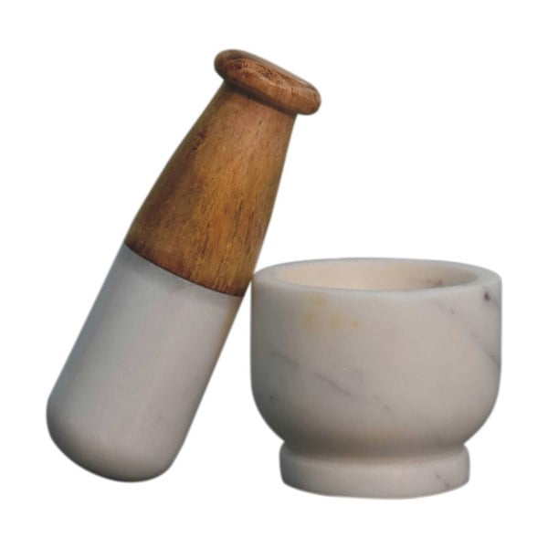 Artisan Furniture Small Marble Pestle and Mortar