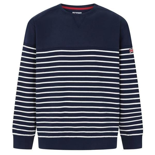 Lazy Jacks Women's Striped Sweatshirt - Marine