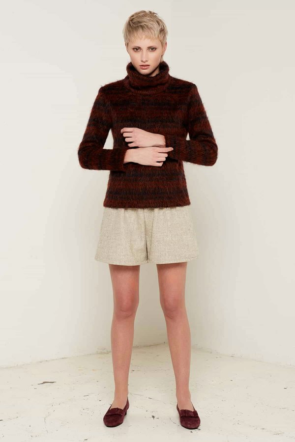 Bo Carter Agnes Roll Neck Jumper - Rust