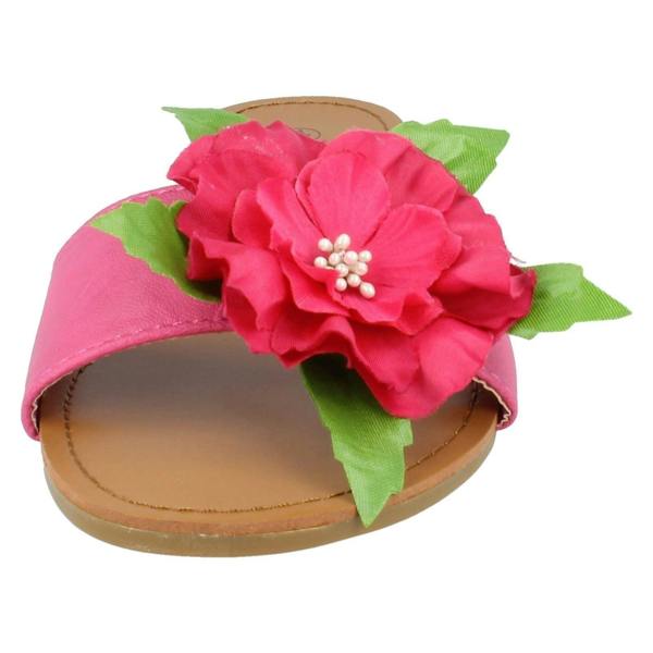 Spot On Ladies Spot On Flower Detail Sandals