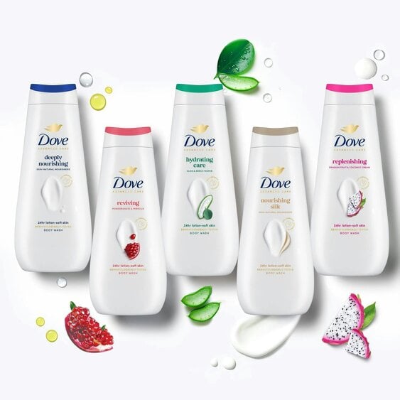 Dove Advanced Care Hydrating Care Body Wash 24H Renewing Micromoisture, 6x400ml