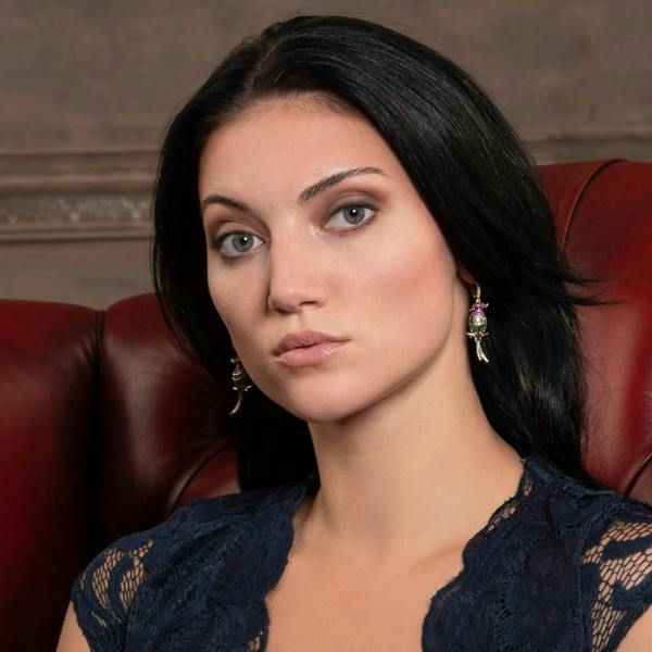Gold Plated Sterling Silver Parrot Earrings for Women - namana.london