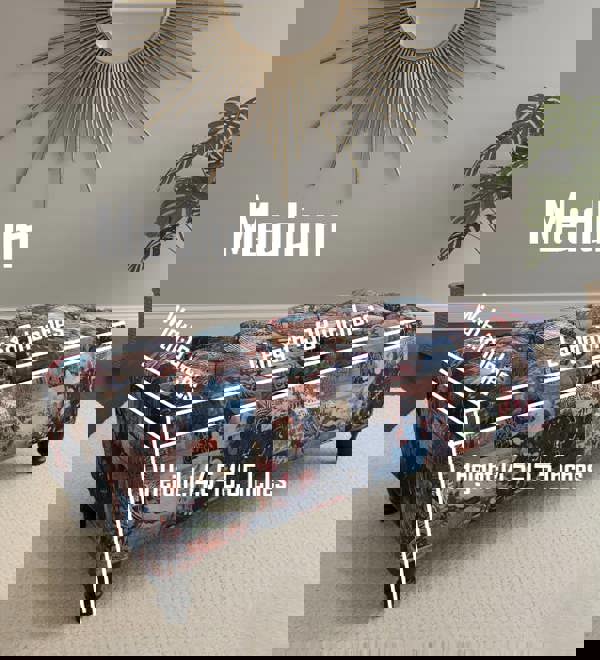 ISTOOLS Damask Multicolour Storage Ottoman Bench with Hidden Storage & Stylish Seating