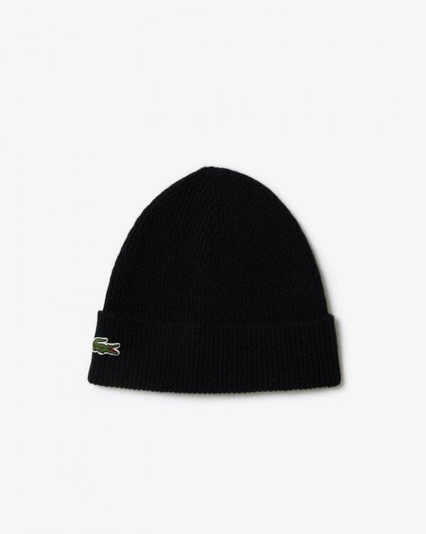 Lacoste Mens Beanie and Scarf Set - Black 031