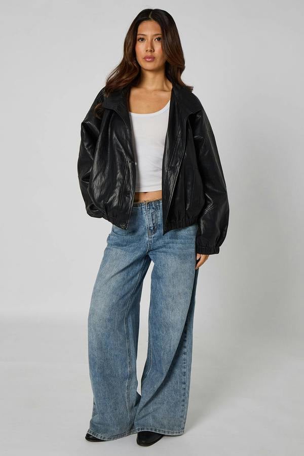 Urban Bliss PU Oversized Jacket