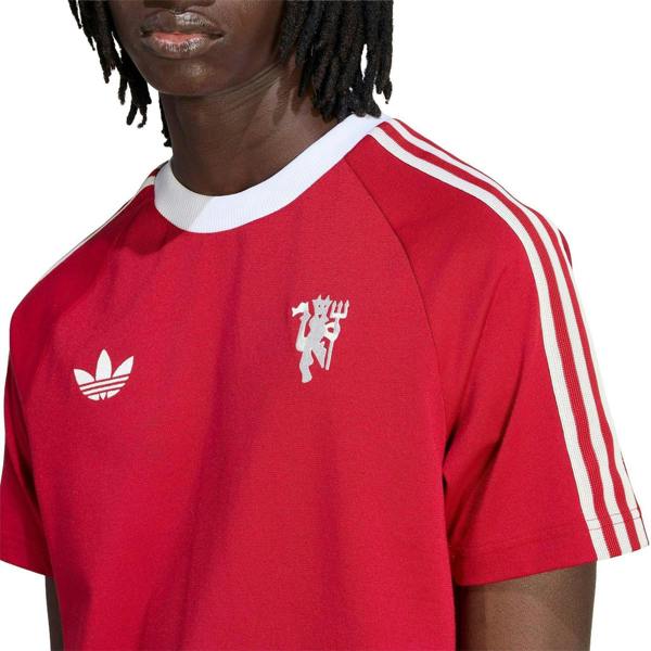 Adidas Mens Originals Manchester United FC Slim T-Shirt - Red/White - 