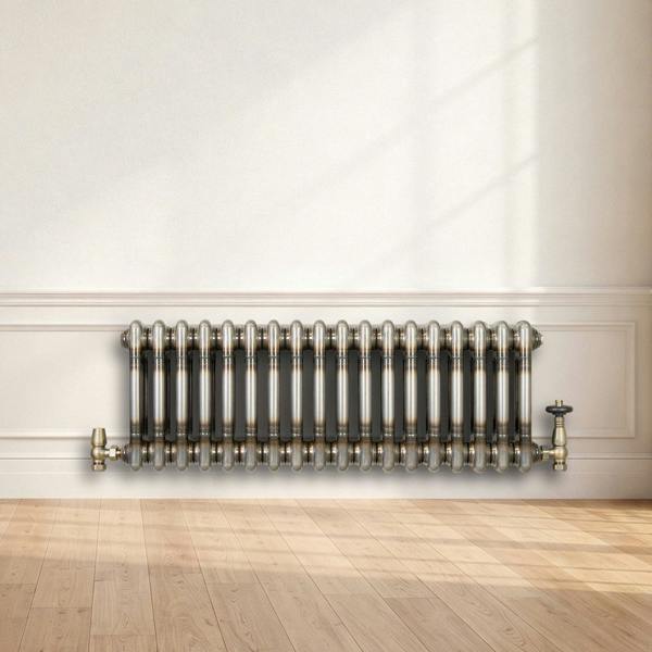 Monstershop Traditional 2 Column Radiator - 300 x 830mm - Raw Metal
