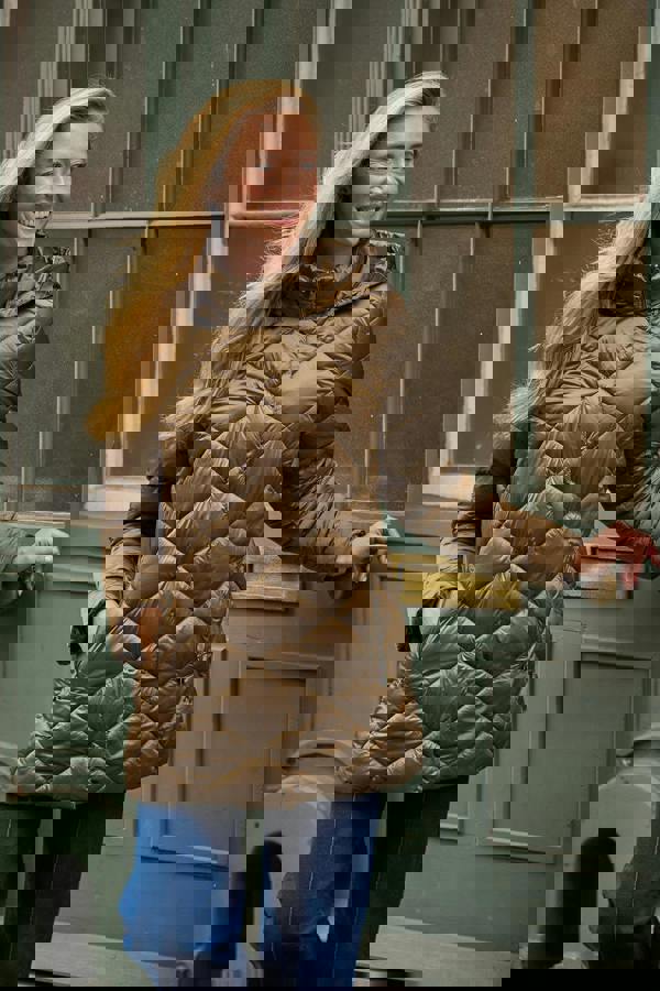 Mudflower Diamond Quilted Jacket With Adjustable Hood