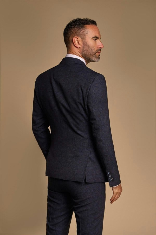 Caridi Navy Double Breasted Blazer Back