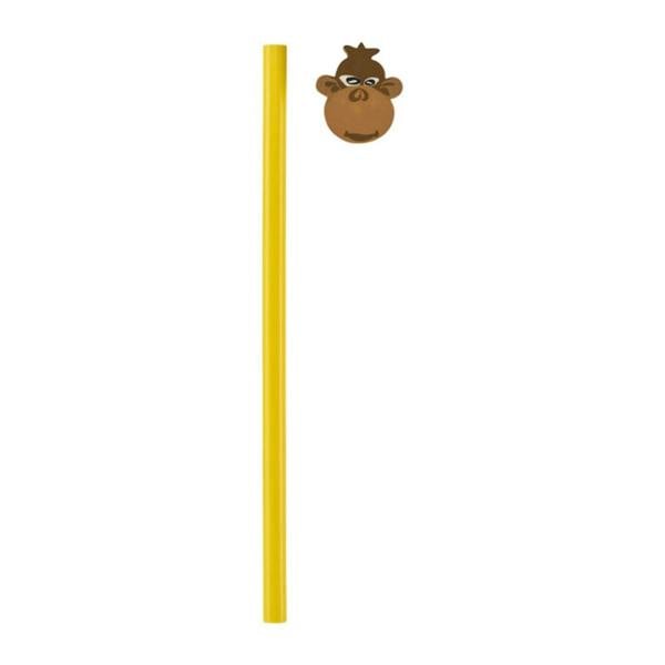 MidOcean Circo Monkey Wooden Pencil With Eraser - Yellow/Brown - 