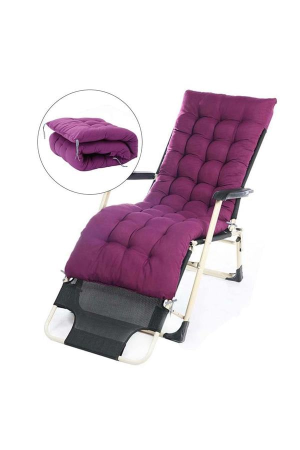 Living and Home 160 cm W x 50cm D Purple Garden Bench Cushion Sun Lounger Cushion