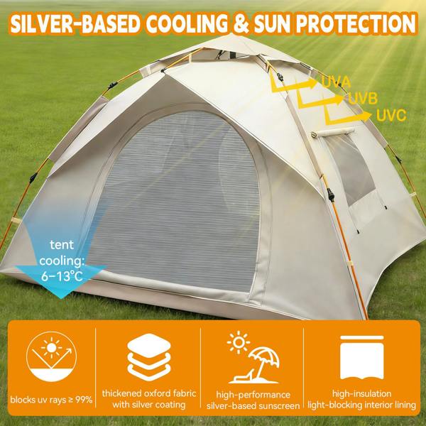 Leaper 3-4 White Person Instant Pop-Up Tent
