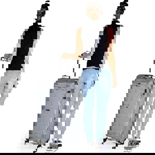 Gino Ferrari Omis Lightweight Soft Shell Suitcase with Wheels TSA Lock Hold Luggage