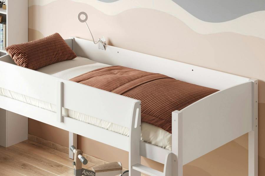 Flair Loop Midsleeper Bed White