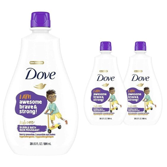 Dove Kids Care Bubble Bath Berry Smoothie Hypoallergenic Skin Care 591ml 3 Pack