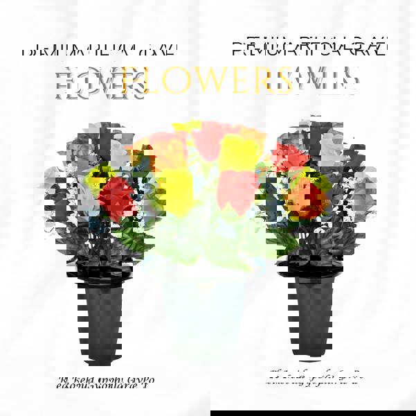 Memorials Direct Premium Artificial Grave Flowers – 25cm Orange Rosebud With Gypsophila | Memorial Vase Pot