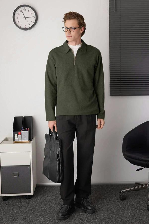 WOVCOR Polo Neck Men's Sweatshirt