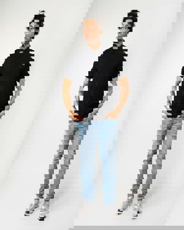 GANT Mens Regular Fit Short Sleeve Shield Logo Pique Polo NOS - 5 Black