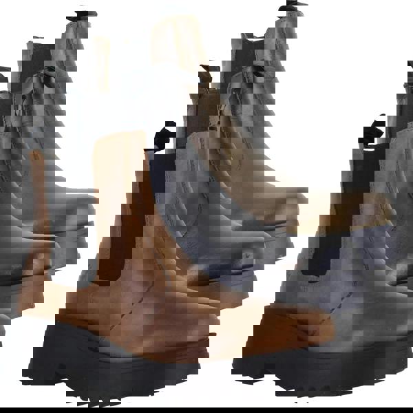 Fly London Medi Womens Wedged Heeled Chelsea Biker Ankle Boots