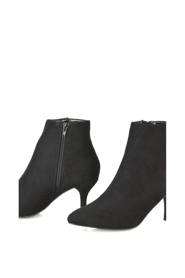 XY LONDON Low Mid Kitten High Heel Stiletto Zip-Up Ankle Boots