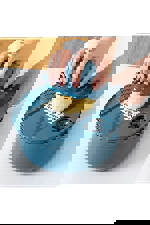 Living and Home 9-in-1 Kitchen Multifunctional Vegetable Food Slicer Chopper Cutter 6 Blades Grater with Drain Basket, Handguard