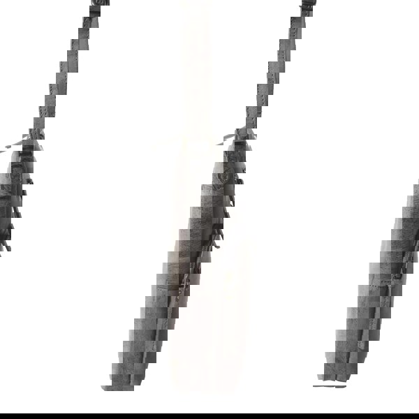 Assots London 'AGATHA' Distressed Grey Vintage VT Real Leather Crossbody Bag