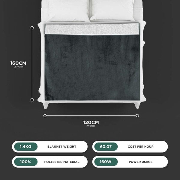 DMD Collective Heated Electric Blanket - Sherpa Fleece, Auto-Off, 9 Heat Levels