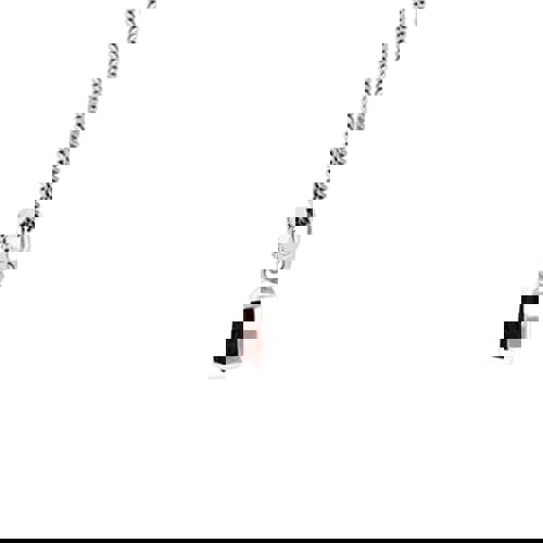 214N488905925 Art Nouveau Style Pear Garnet & Marcasite Pendant in 925 Sterling Silver 2