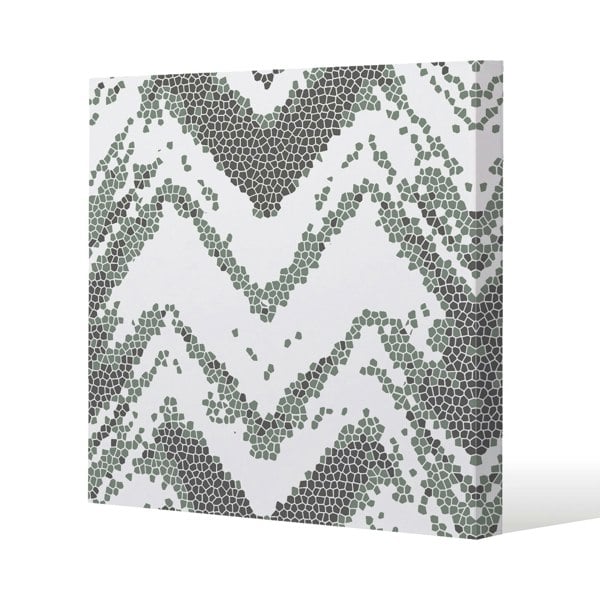 Benjamin Tate Design Grunge lines Slim Style Canvas Print  20x20cm , 15mm Slim Real wood.