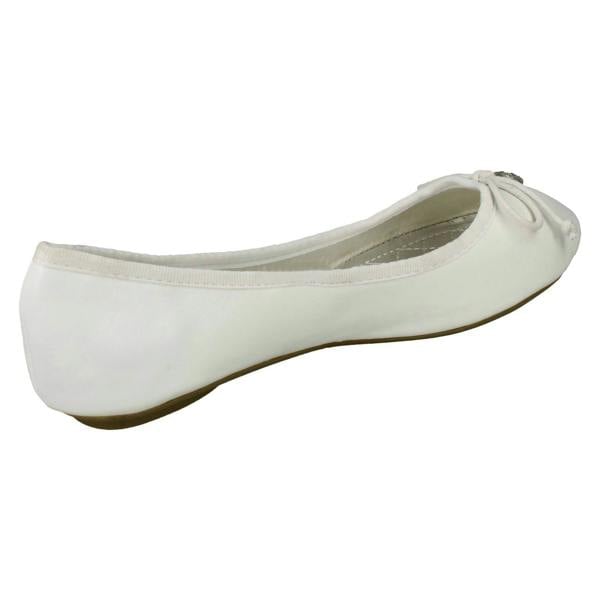 Spot On Ladies Spot On Flat Ballerina Shoes