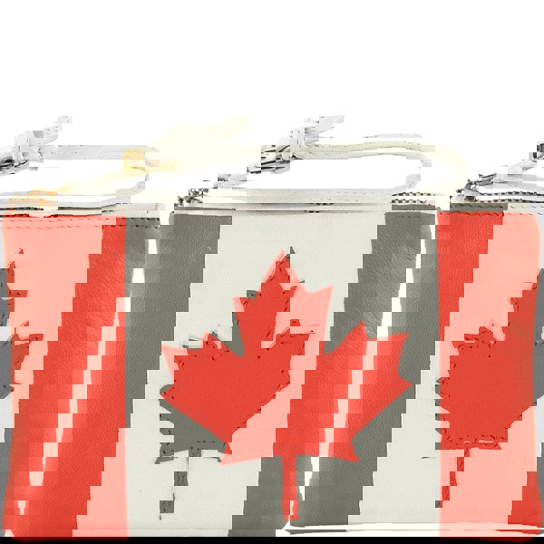 Assots London 'CANADIAN' Country Flag Designer Leather Wristlet