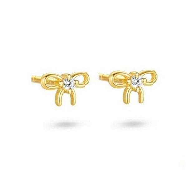 Gold Trip Little Bow Stud Earrings