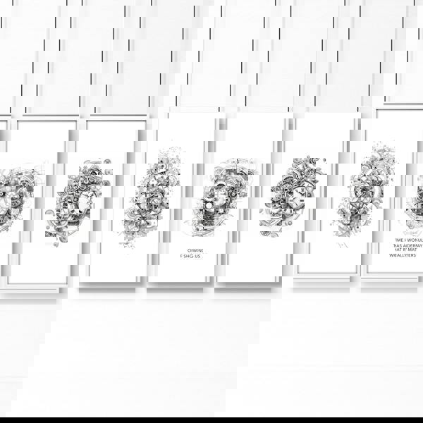 Canvas Painting Wall Decor | Set of 3 Abstract Clocks Wall art Prints