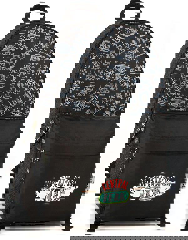 Friends Unisex Kids Black Central Perk Logo Backpack (One Size)