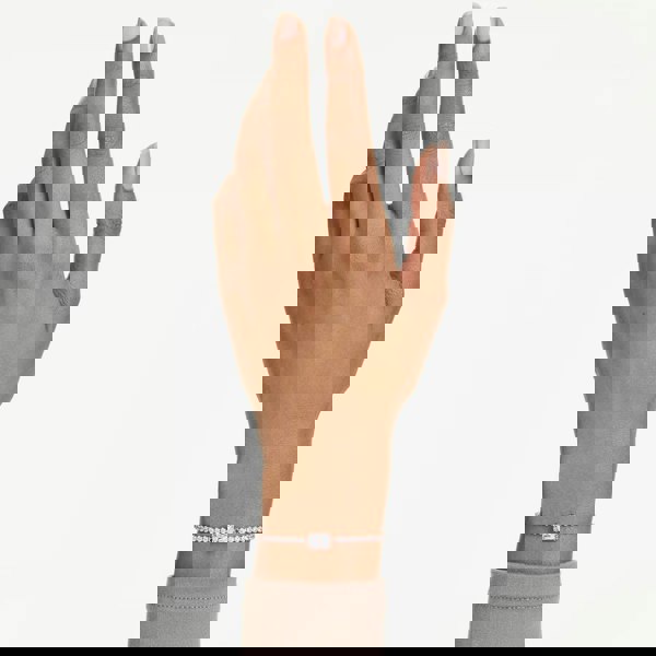 Swarovski Matrix Rose Gold Tone Plated White Zirconia Tennis Bracelet 5730706