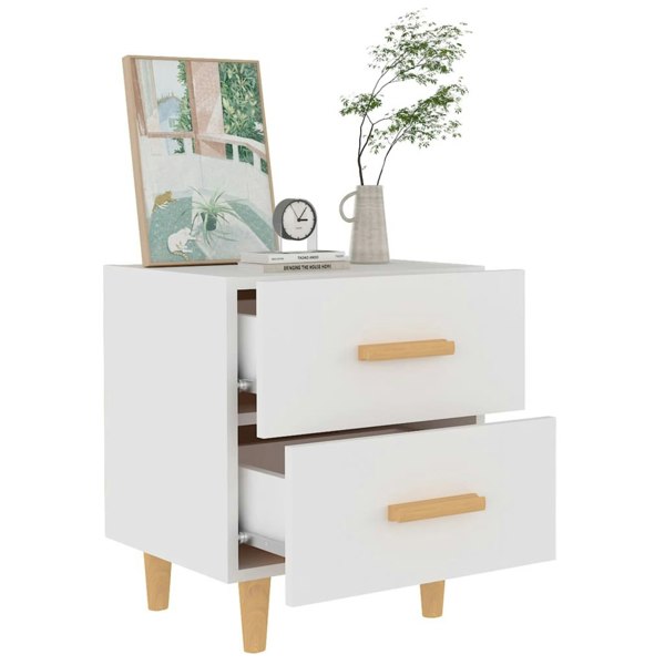 Berkfield Bed Cabinets 2 pcs White 40x35x47.5 cm