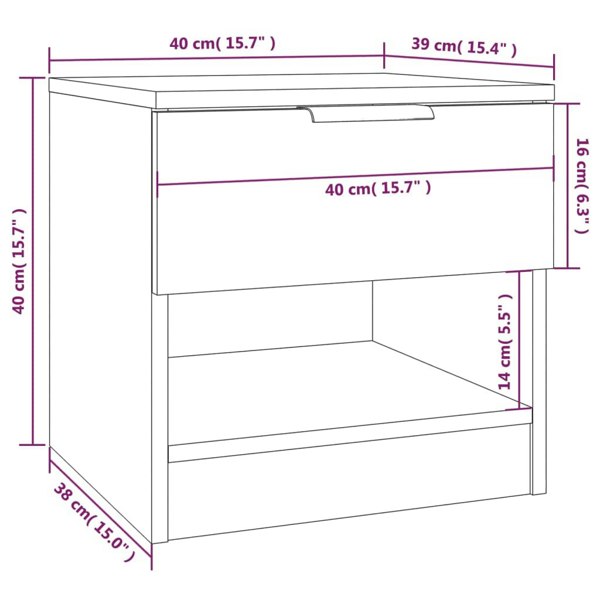 Berkfield Bedside Cabinets 2 pcs Grey Sonoma Engineered Wood