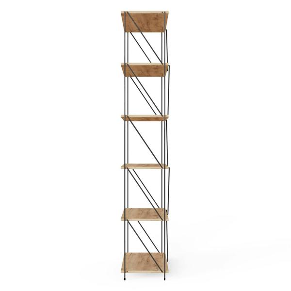 Timber Art Design Leyo 6 Tier Storage Rack Wotan Oak