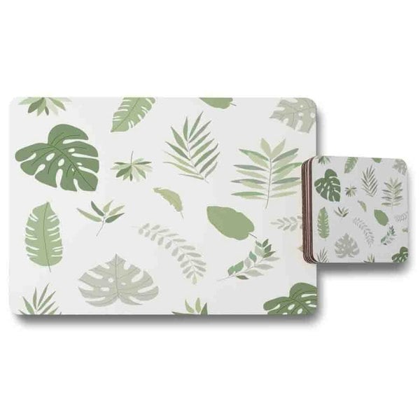 Benjamin Tate Design Exotic Tropical Plants Placemat & Coaster Set