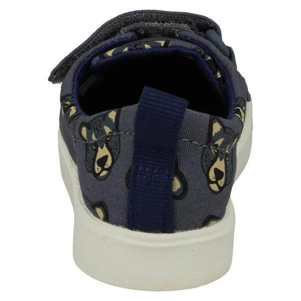 Clarks Childrens Clarks Pattern Detailed Light Weight Canvas Shoes City Bright
