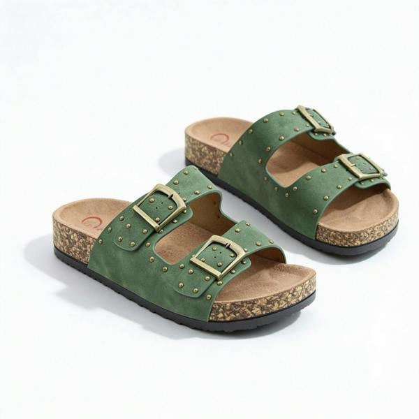 Heavenly Feet POLLY Mules Sandals   in  Green