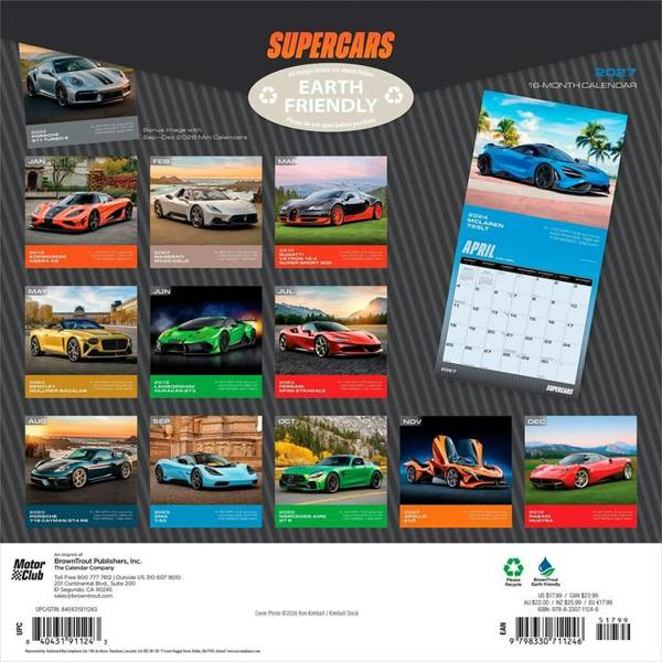 Supercars Calendar 2027, Wall Calendars, Month To View, Transport, Gift
