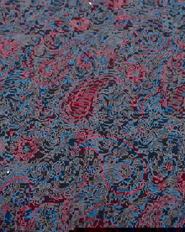 Lambretta Mens Classic Paisley Print Mod Retro Ska Casual Polo