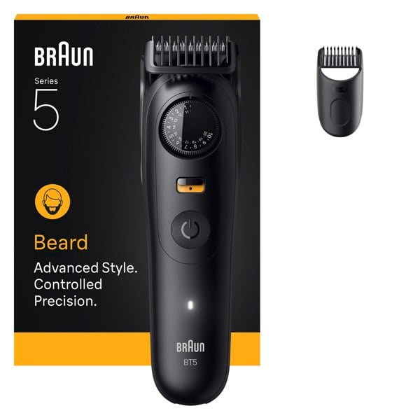 Braun Beard Trimmer Series 5, BT5500, +2 Styling Tools - Black